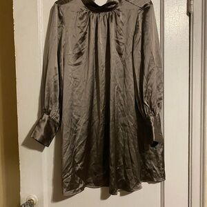 H&M Taupe Satin Blouse